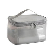 JoyMoreHome Waterproof Clear Makeup Bag Toiletry Storage Bags, with Handle Transparent Toiletries Travel Pouch for Women Daily Beauty Purse Skincare Bag