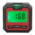 thumbnail image 1 of Medidor de ángulo digital Transportador ABS Mini caja de nivel digital Buscador de ángulo Medidor de calibre con base magnética para carpintería Construcción Albañilería Bisel Rojo, 1 of 5