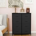 thumbnail image 2 of 8 Drawers Fabric Dresser, Nightstand With Wide Chest Of Drawers,Storage Tower Storage Dresser Closet For Living Room, Bedroom, Hallway, Black, 2 of 7