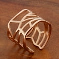 thumbnail image 2 of ELYA Jewelry Women's Geometric Rose Gold Open Cuff Ring, 2 of 4