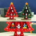 thumbnail image 2 of Injueey Adorno de árbol de Navidad, marco hecho a mano para niños, adornos de madera, llamativa, decoración del hogar, ventana, fiesta, Kits de decoración para fiestas Verde Injueey HA068048-02B, 2 of 6