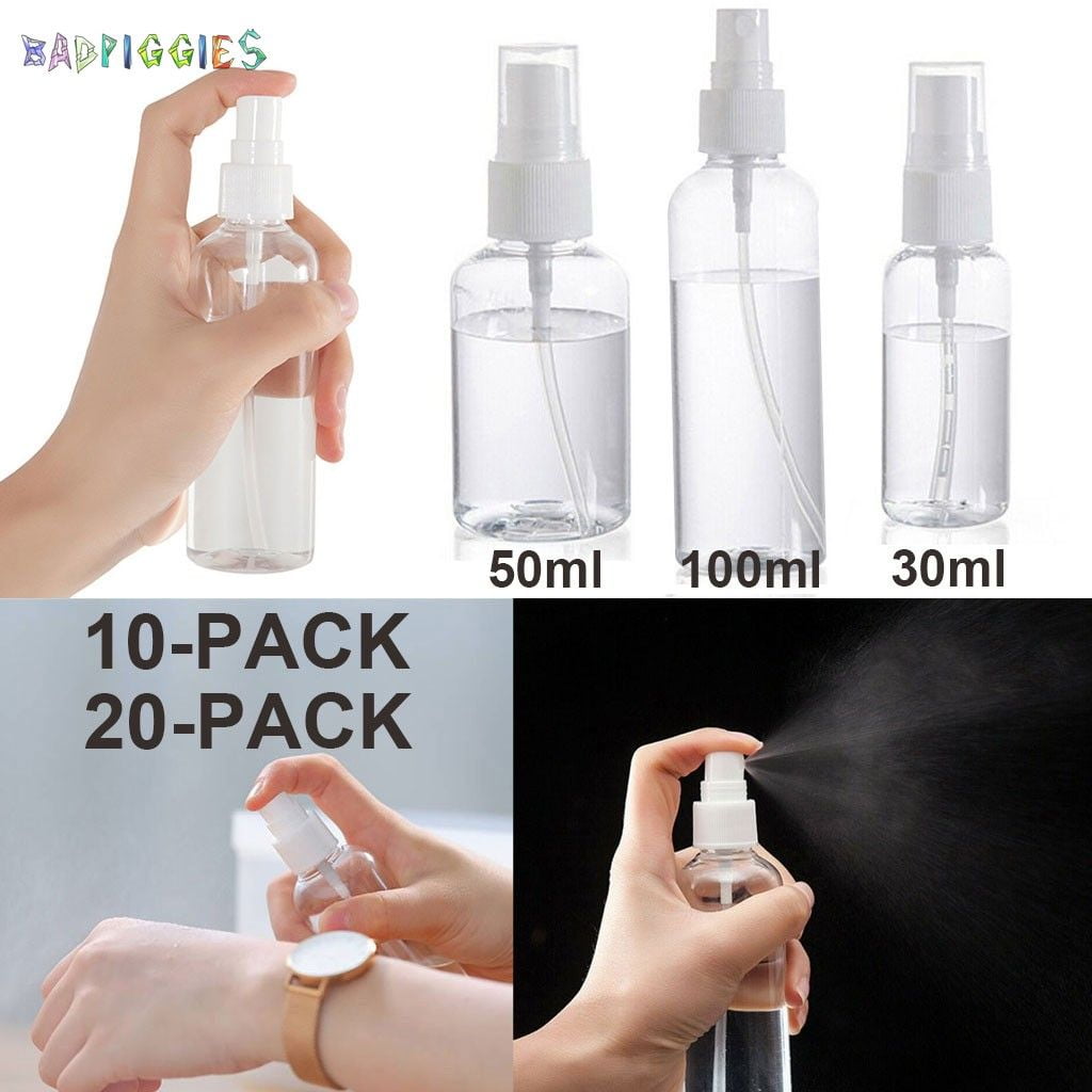BadPiggies Fine Mist Spray Bottles Portable Refillable Plastic Travel