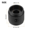 thumbnail image 2 of Uxcell 6PCS Guitar Knobs Metal, Volume Tone Control Dome Knobs 1/4" x 5/8" Potentiometer Knobs with Set Screw, Black, 2 of 7