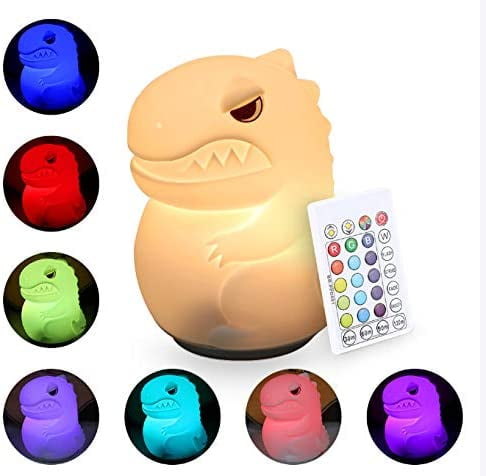 16 Colors,Silicone Touch-Sensitive Discolo Anpro Dinosaur Night Light for Kids 