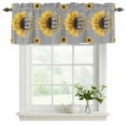 thumbnail image 2 of 2 Pack Valances for Windows, Yellow Sunflowers Window Valances for Living Room/Bedroom/Bathroom, Floral You Are My Sunshine Grey Quotes Light Filtering Kitchen Curtain Valance 42"W x12" L, 2 of 9