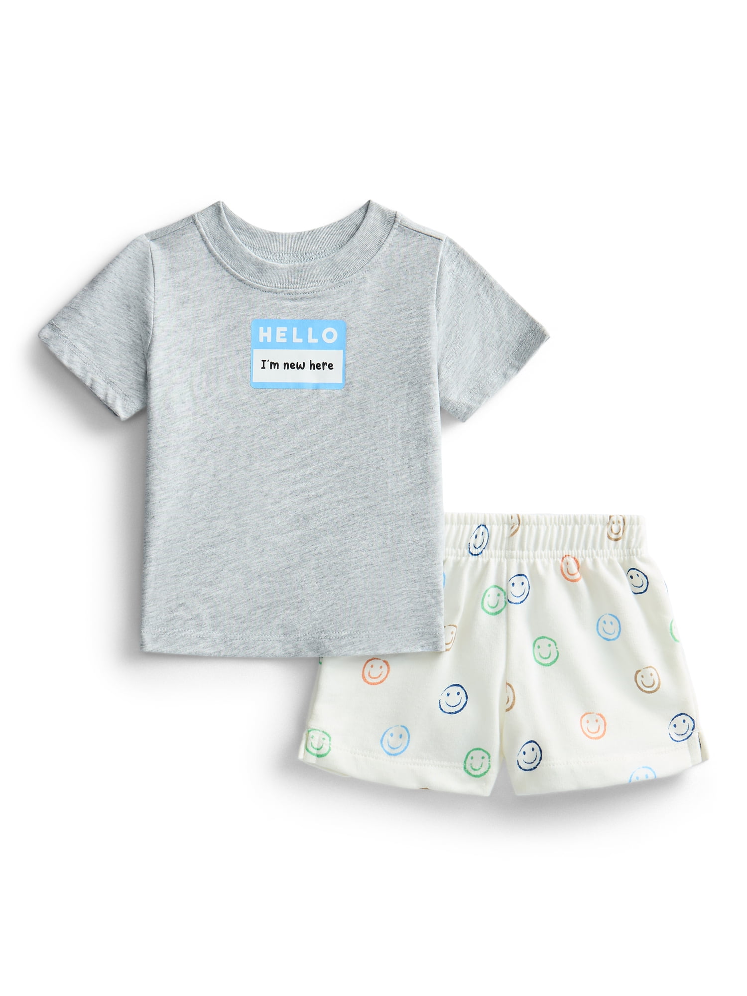 Wonder Nation Baby Boys Mix and Match Outfit Set, 8-Piece Sizes 0M-24M