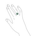 thumbnail image 4 of Bling Jewelry Womens St Patrick Shamrock Irish Green CZ Flower Lucky Clover Ring Set Sterling Silver, 4 of 6