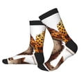 thumbnail image 2 of Bingfone Compression Socks for Women and Men Long Socks for Running Athletic Cycling Nurse- Cartoon Cheetah With Attitude, 2 of 7