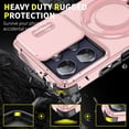 thumbnail image 4 of Decase for Motorola Moto G Power (2025), Hard Plastic Shell Phone Case, Compatible with Mag Safe Accessories, with Phone Ring Grip Holder Kickstand/Slide Camera Cover,Rugged Shockproof Cover,Pink, 4 of 8