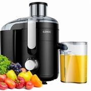 GDOR Kitchen Appliances Juicer Machine Dual Speeds Centrifugal Extractor, Titanium Enhanced Cut Disc, 2.5" FeedChute Juicer, Anti-Drip, Includes Cleaning Brush,Black