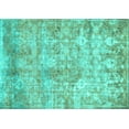 thumbnail image 1 of Ahgly Company Machine Washable Indoor Rectangle Abstract Turquoise Blue Modern Area Rugs, 7' x 9', 1 of 4