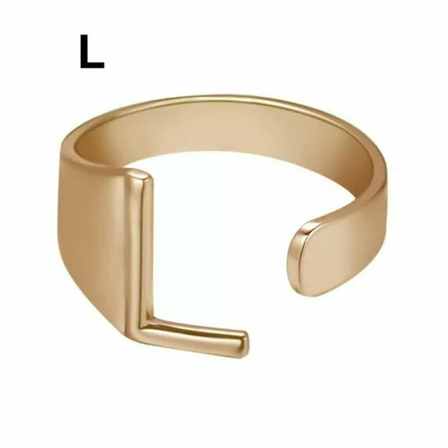 CUITING Fashion Adjustable Initial Alphabet Letter A-Z Ring Finger Rings Women Jewellery-Silver C
