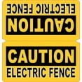 thumbnail image 3 of 5in x 2.5in Fold Over Caution Electric Fence Sticker Vinyl Sign Stickers, 3 of 3