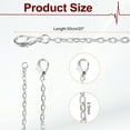 thumbnail image 2 of Uxcell 20 paquetes de cadenas de collar de 20 pulgadas 2.5mm doradas y plateadas con cierres de langosta para hacer joyas, 2 of 7