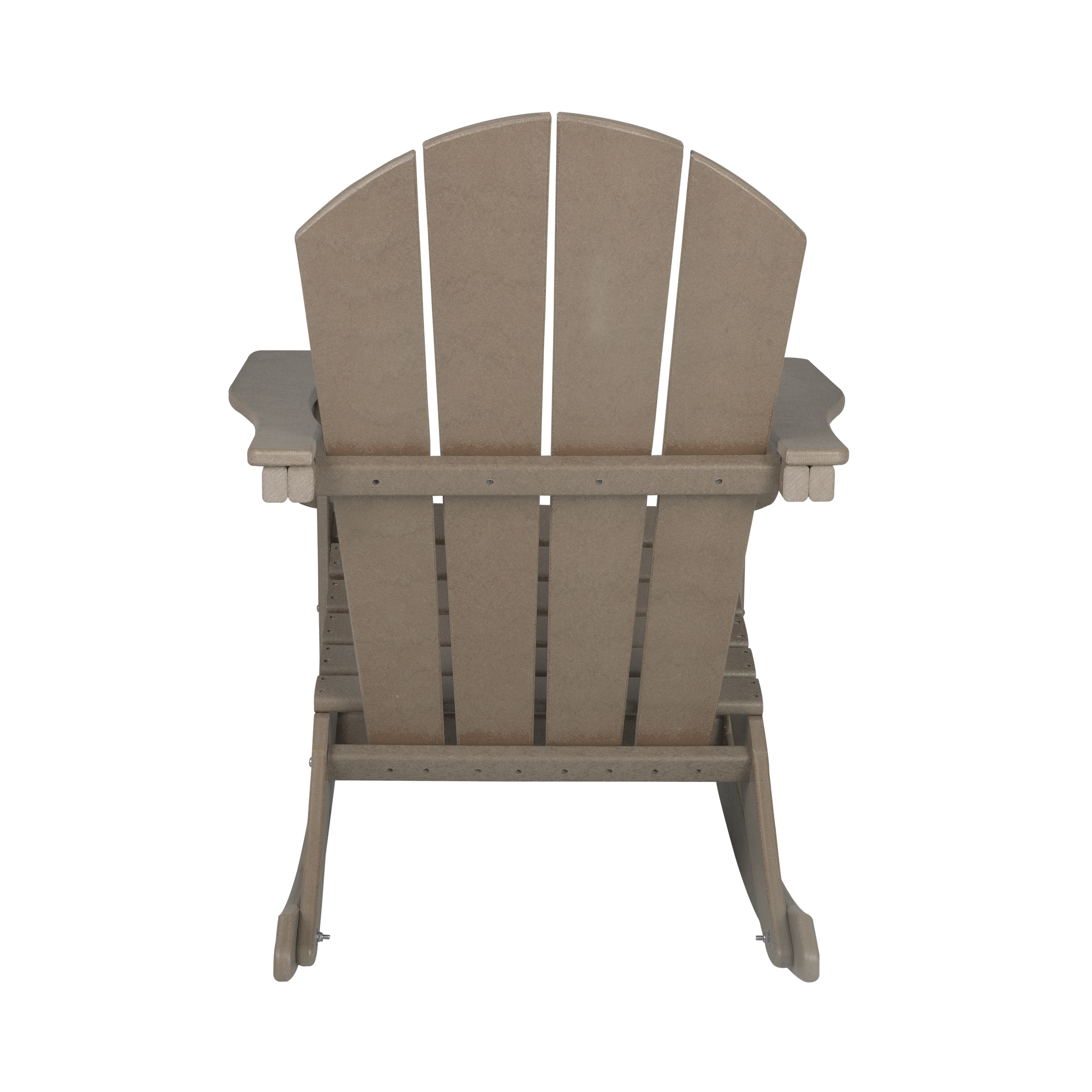 GARDEN Plastic Adirondack Rocking Chair for Outdoor Patio Porch Seating, Weathered Wood - image 5 of 7