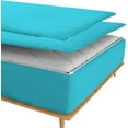 thumbnail image 2 of DNG Creations Zipper Fitted Sheet ( Includes - 1 Elastic Fitted Sheet & 2 Base Sheet has Zipper ) 100% Egyptian Cotton 12 Inch Deep Pocket (Solid Turquoise Blue - Full ), 2 of 9