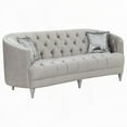 thumbnail image 5 of Modern Grey 2-piece Living Room Set (85x63x36 inches, Tufted, Grey Fabric), 5 of 11