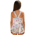 thumbnail image 2 of Tutolipy Floral Pattern Sleeveless Bathing Suit, Sleeveless Bodysuit Design Toddler Girls One Piece Swimsuits for Kids, Comes with Lining Swim Dress Size 10-11 Years, 2 of 8