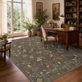 thumbnail image 2 of FelixKing 8'x10' Area Rugs for Living Room Bedroom, Vintage Botanical Leaves Traditional Rug, Machine Washable Non-slip, 2 of 7