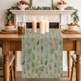 thumbnail image 2 of Sage Green Wildflowers Short Table Runner 36 Inches Long,Farmhouse Herbs Floral Summer Cotton Linen Table Runners Dresser Scarves,Fabric Tabletop Scarf Furniture Cover for Home Dinner Party 13"x36", 2 of 9