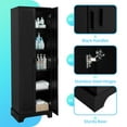 thumbnail image 5 of Aukfa 71.2" Tall Storage Cabinet with 2 Doors & Adjustable Shelves for Kitchen Bathroom,Black, 5 of 8