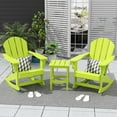 thumbnail image 3 of Polytrends  Laguna Hdpe All Weather Outdoor Patio Rocking Chairs With Side Table (3-Piece Set) Lime, 3 of 5