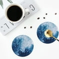 thumbnail image 5 of Disketp Abstract Ocean Waves Funny Coasters,6 Pcs Leather Coasters with Holder, Perfect Housewarming Hostess Gifts,Protect Furniture from Water Marks Scratch and Damage,Round Shape, 5 of 7