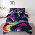 thumbnail image 1 of Erosebridal Ombre Stripes Comforter Sets Queen Size,Gradient Lines Bedding Queen Comforter Set,Abstract Bedroom Decor,Reversible,3Pcs, 1 of 8
