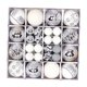thumbnail image 1 of Juego de 44 Uds de Adornos de Bolas de Navidad, Decoraciones Colgantes para árbol de Navidad, Gotas Colgantes Ligeras para Decoración de Navidad, Sumi plateado, 1 of 7