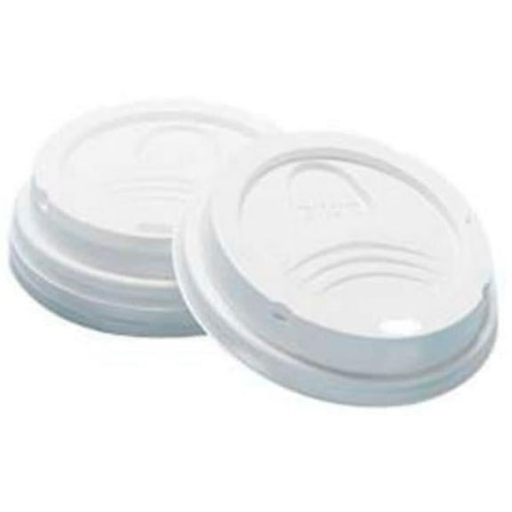 8 oz Dixie DIX D9538 Dome Hot Drink Lids, White - 1000 Count