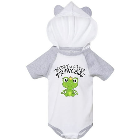 

Inktastic Daddy s Little Princess- cute frog Gift Baby Girl Bodysuit