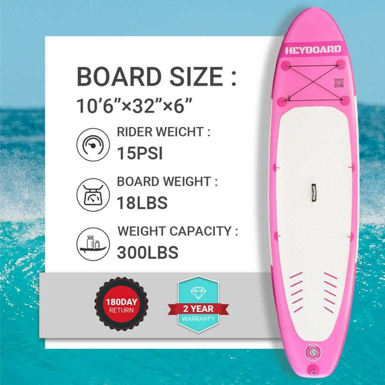 heyboard SUPボード HEYBOARD Inflatable Stand-Up Paddle Board with Transparent