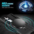 thumbnail image 2 of Moreoy Magnetic Kickstand Case for Samsung Galaxy S26 Ultra with Slide Lens Cover, Compatible with MagSafe with Metal Ring Holder Stand Shockproof Non-Slip Bumper Protective Phone Shell,Black, 2 of 10
