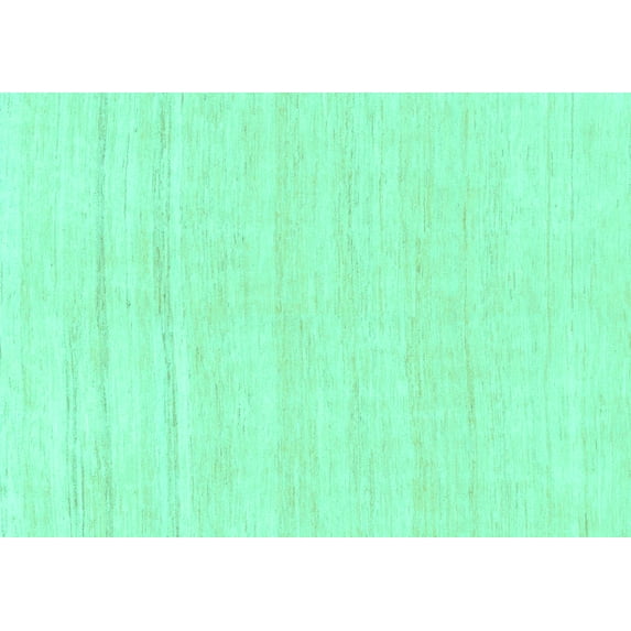 Ahgly Company Indoor Rectangle Solid Turquoise Blue Modern Area Rugs, 7' x 9'