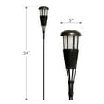 thumbnail image 2 of Solar Flickering LED Island Torches, Dusk-to-Dawn Dancing Flame Outdoor Landscape Lighting, Black, 2-Pack, 2 of 8