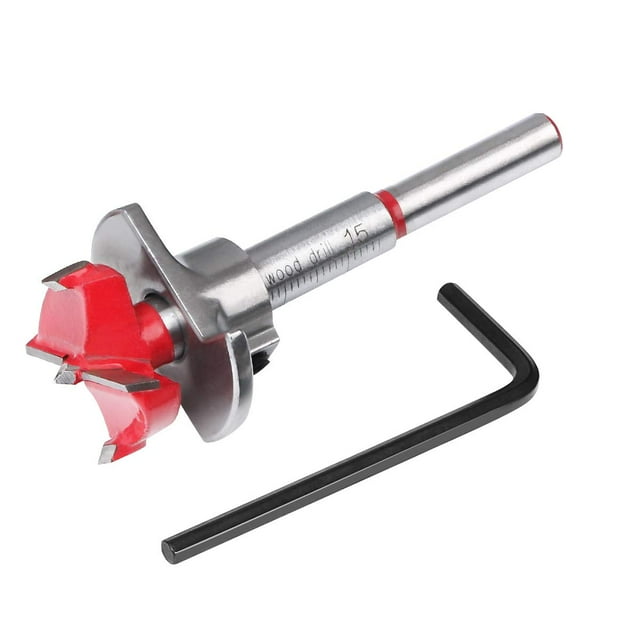 Broca de posicionamiento para madera ajustable con tope de profundidad oso de fresa Hogar