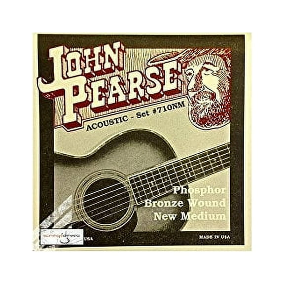 John Pearse 710NM Phosphor Bronze Acoustic Guitar Strings New Medium Gauge 13-55