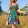 thumbnail image 4 of Vestido de manga corta Dragon's Ramen para mujer, vestidos largos, vestido de playa para mujer, elegante vestido de lujo., 4 of 7
