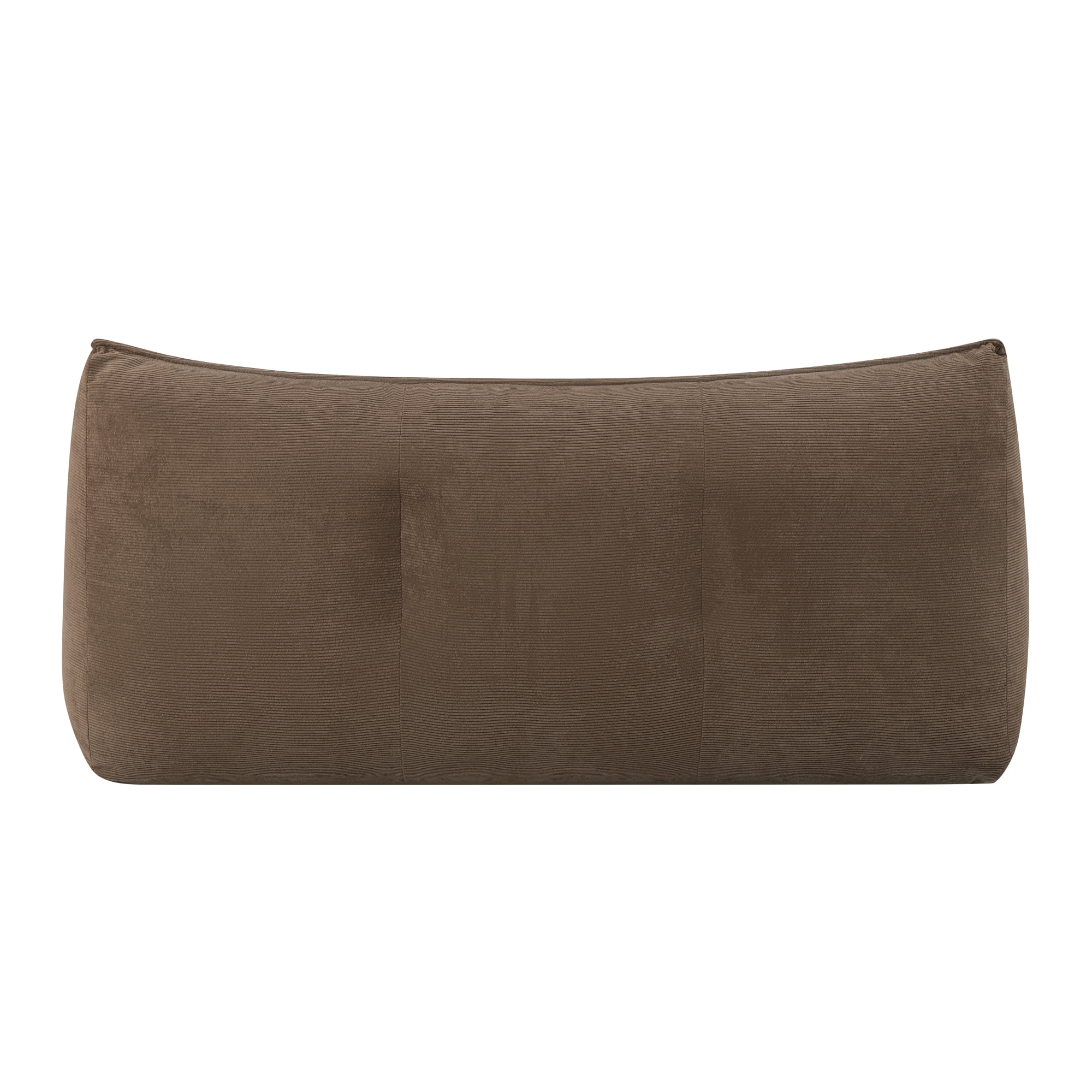 Leumius Cozy Fluffy Cloud Lazy Sofa, 3-Seater Corduroy Bean Bag Lounge Chair, Lightweight Single-Seat Couch for Living Room, Bedroom, Dorm Room, Office & Small Spaces,Brown