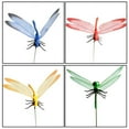thumbnail image 3 of 12 Pieces 3D Dragonfly Garden Decor, Dragon Fly Garden Stakes Dragonflies, Garden Ornaments Patio Decoration Dragonfly Stakes with Sticks, Green, 3.3x2.16x9.8", 3 of 4