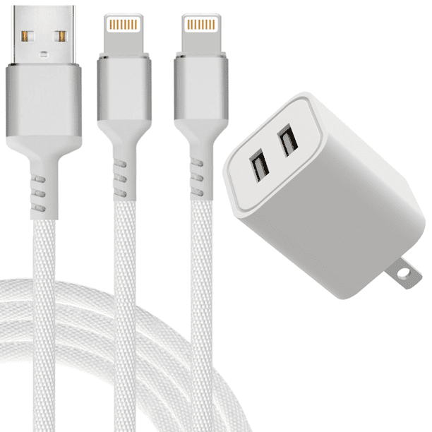 epacks Chargers, 2.4A Power Adapter 2Port Wall Charger with 2Pack USB