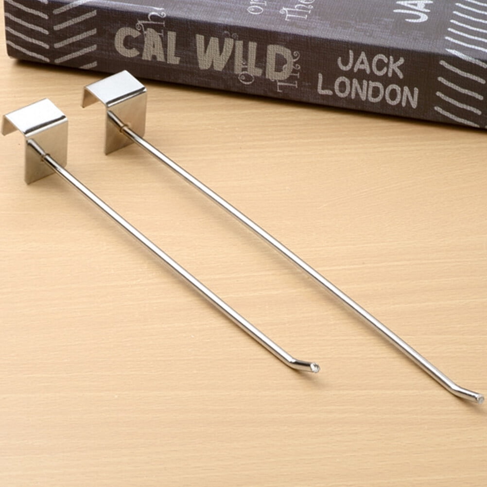 WRISTBIQUE Silver Display Rack Hooks Iron 20Pcs 8.3x1.2x1.0In