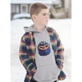 thumbnail image 2 of Hairy Monster Smiling Hoodie Juniors -Image by Shutterstock,  Small, 2 of 4