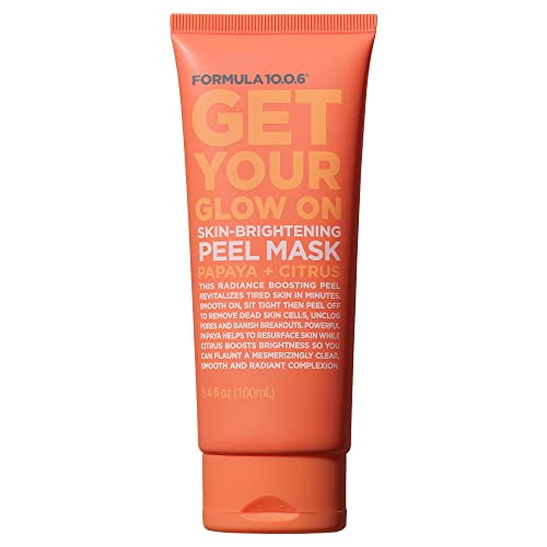 Formula 10.0.6 Get Your Glow On Skin-Brightening Peel Mask, Papaya Citrus, 3.4 fl oz
