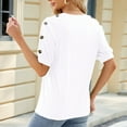 thumbnail image 6 of Scyoekwg Womens Short Sleeve Tops Short Sleeve Tops Women's Shirts Casual Womens Summer Fashion Loose Comfy Clothes Ladies Blouses Dressy Casual, 6 of 7