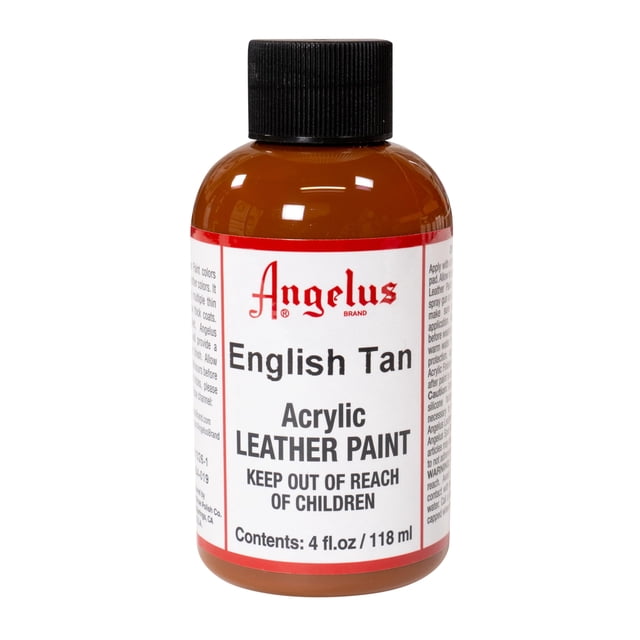 Pintura acrílica para cuero Angelus English Tan de 118 ml