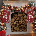 thumbnail image 3 of Festive Knitted Stocking Hanger for Holiday Mantle Fireplace Decorative Pouch Christmas Display, 3 of 6