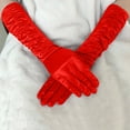 thumbnail image 2 of Fgnfyis Elegant Women Satin Pleated Gloves Formal Wedding Party Evening Dress Accessories Red One Size, 2 of 4