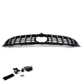 thumbnail image 4 of Ikon Motorsports Front Grille Compatible With 2021-2023 Mercedes Benz W213 E-Class AMG & Avantgrade Model GT Style Chrome Gloss Black Front Bumper Hood Grill, 4 of 8