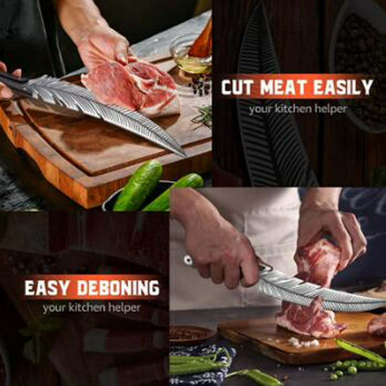 Lazbisa Kitchen Knife Set Meat Butcher Knife Gold Series Set Of 4 (Y-S –  Turkish Souq